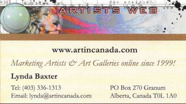 Art in Canada Business Card Design